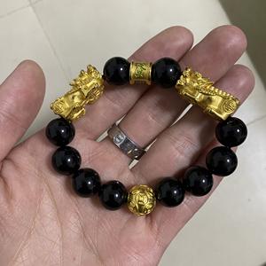 六福珠宝黄金貔貅手链 六福珠宝专柜购入